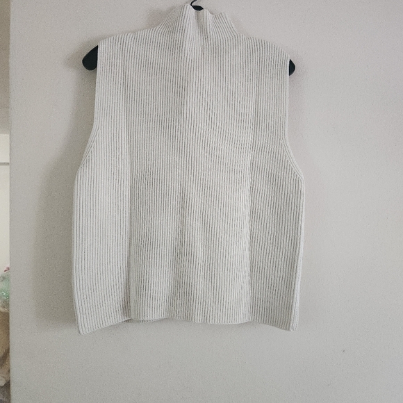 H&M co-or ord Set KNIT-RIB Sleeveless Top & Pencil maxi Skirt Cream Sz L, XL NWT - Picture 13 of 16